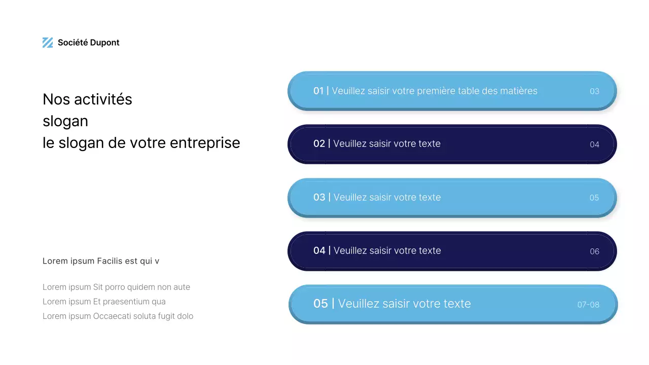 Kit de style UX UI avec une sensation tridimensionnelle en bleu clair et bleu marine