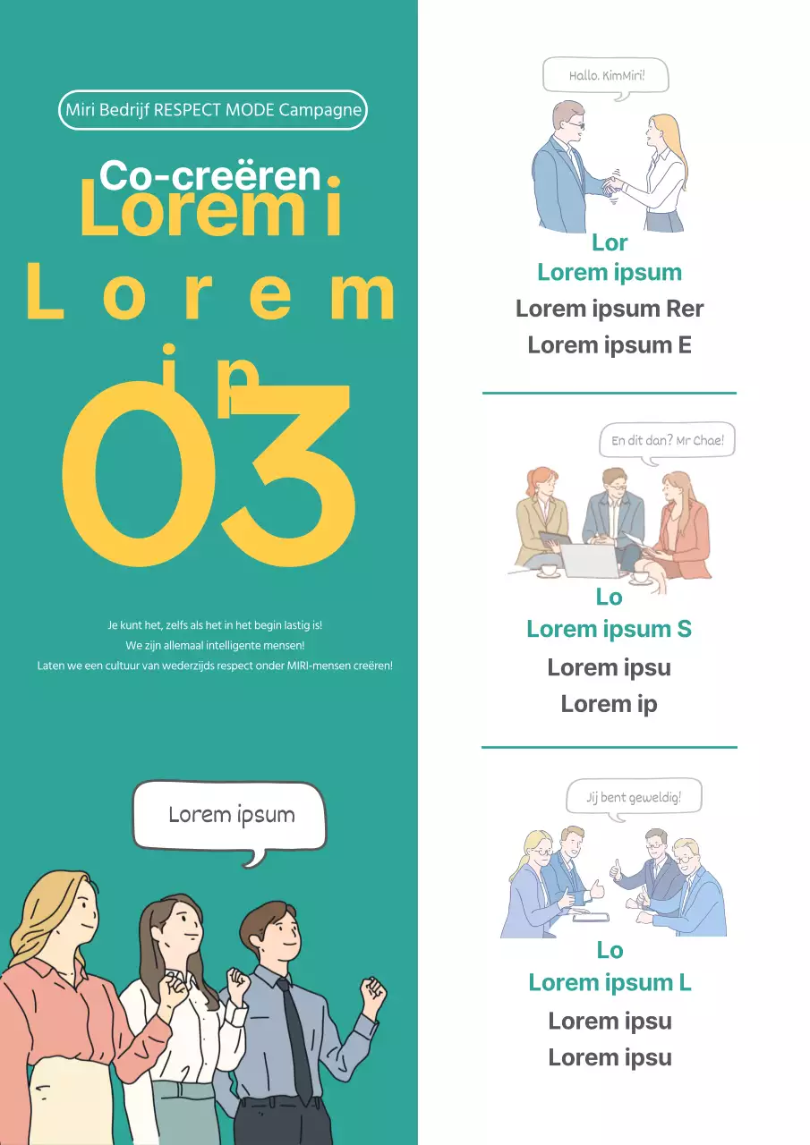 Groen en Munt Illustraties kondigen de Respect Cultuurcampagne aan