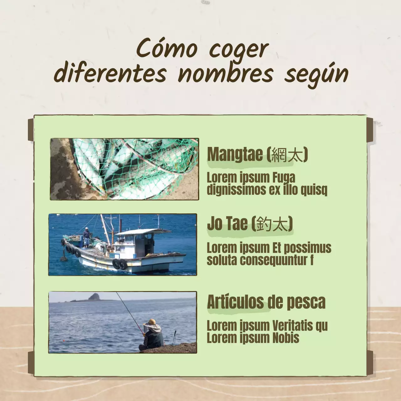 Un concepto tradicional pasado de moda en marrón y albaricoque