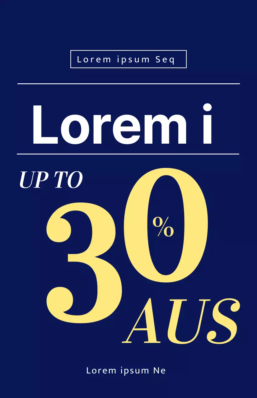 Sommerschlussverkauf-Flagge mit gelber Schrift auf marineblauem Hintergrund