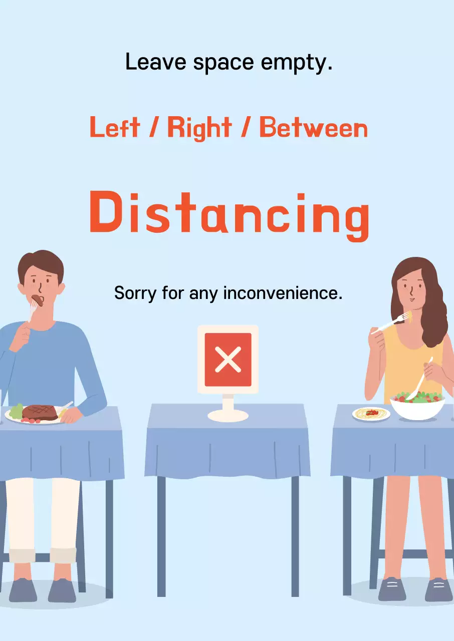 Hình minh họa bầu trời màu cam Phòng chống Corona Xa cách xã hội