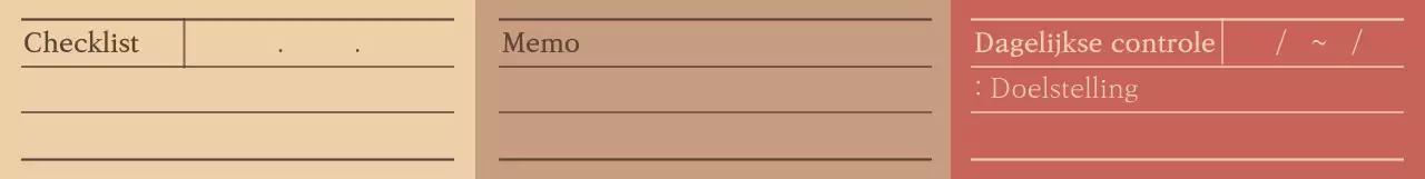 Schoon notitieblok conceptpatroon in warme kleuren