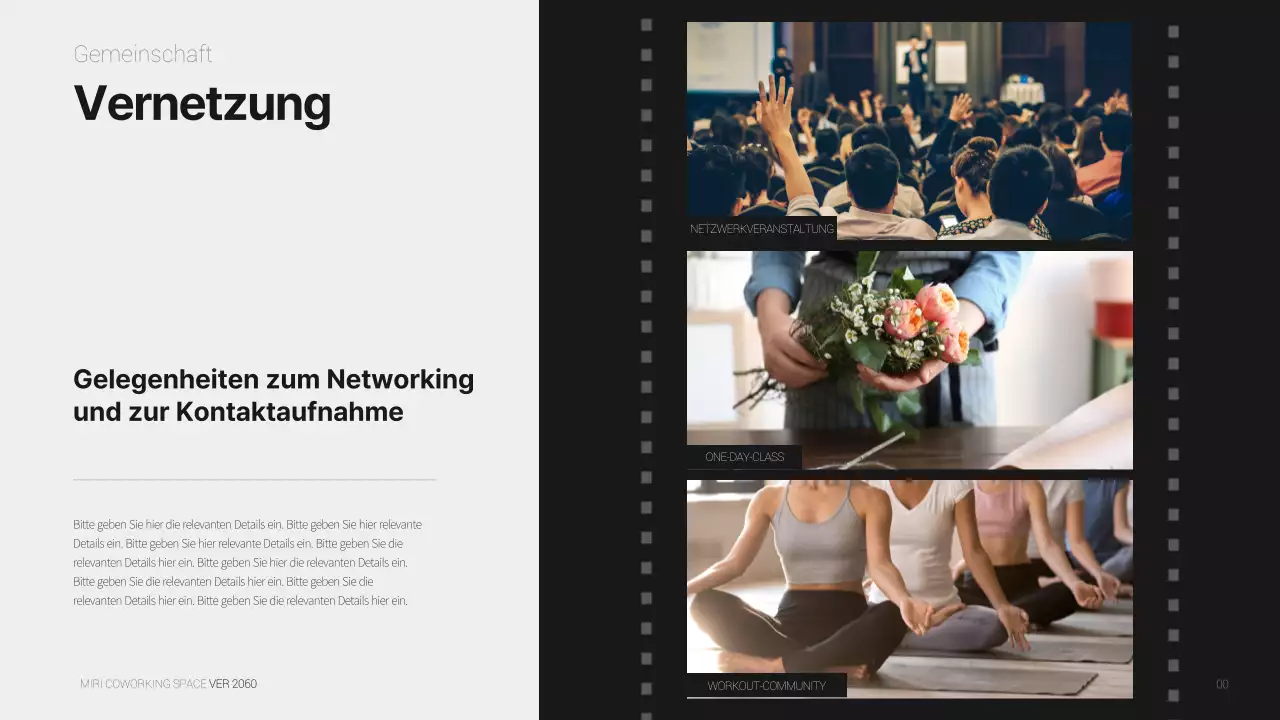 Monotones einfaches Filmkonzept für ein Gemeinschaftsbüro