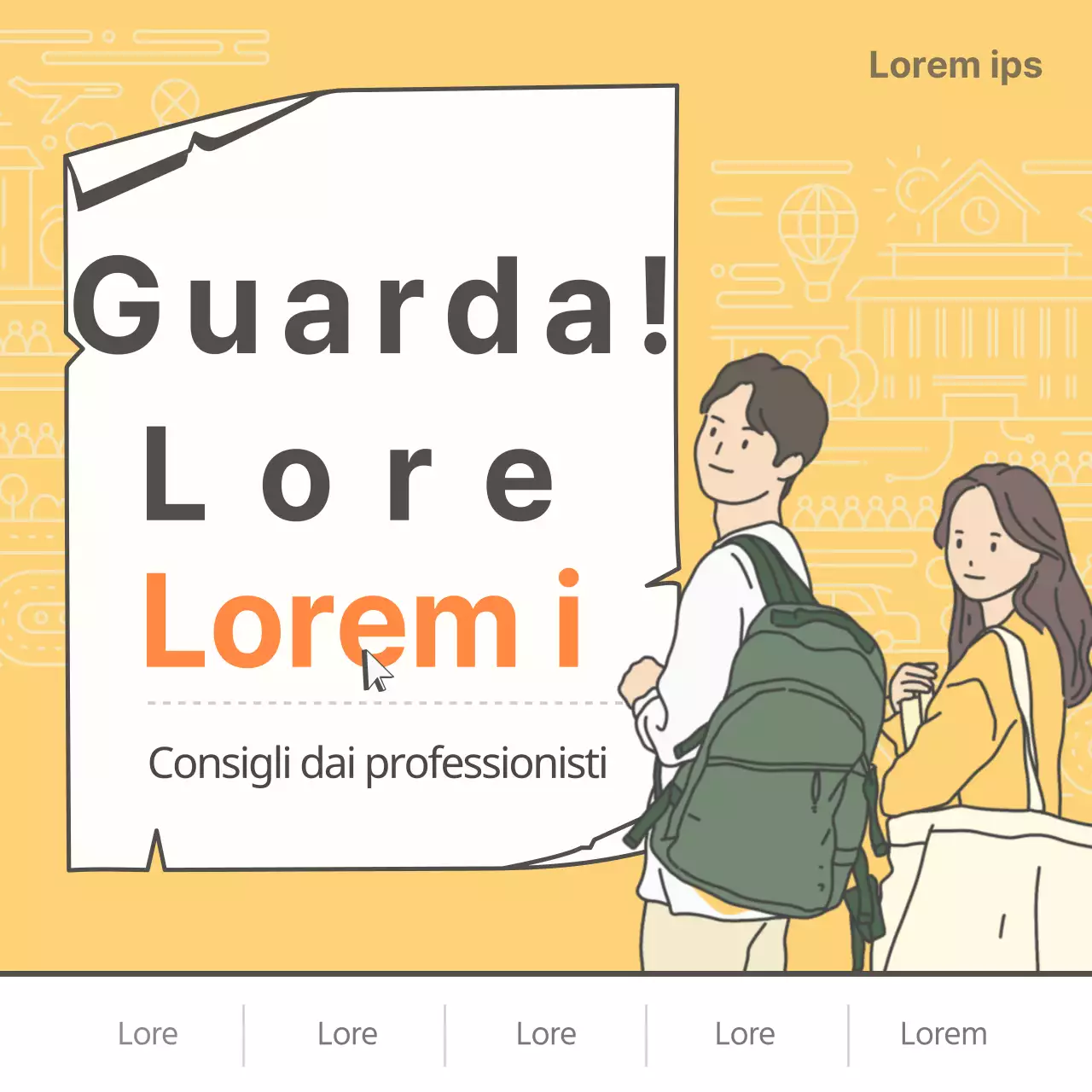 Cartolina gialla per i consigli scolasticiNews design