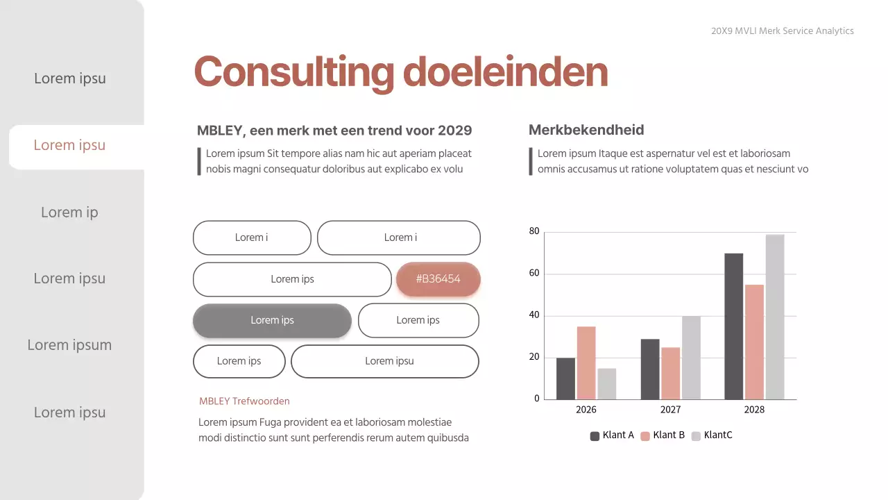 Verloop roze-beige schoon adviesrapport