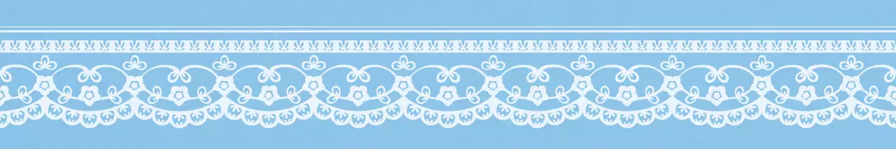 Simple concept lace illustration in white and light blue colors