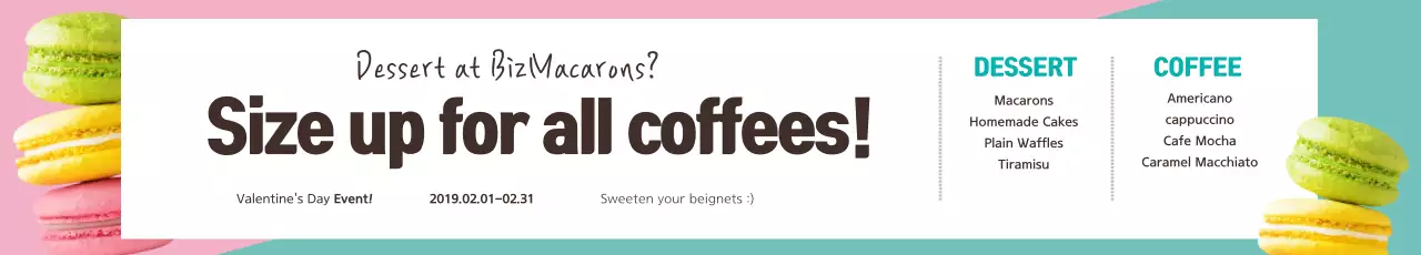 Banner de promoção de café da moda rosa