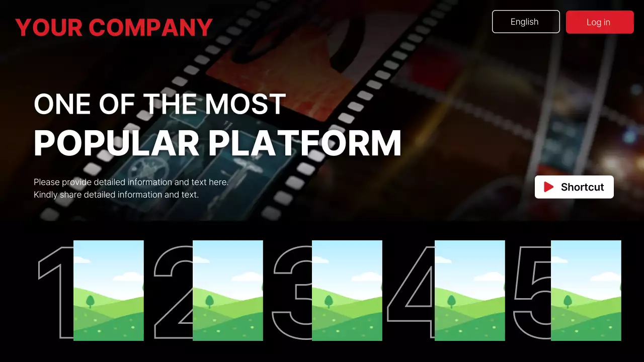 블랙 모던 미디어 프리젠테이션