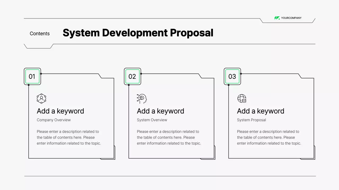 White Modern System Proposal Document Presentation