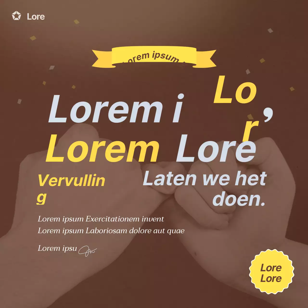 Bruin Geel Schone tekst Lokale verkiezingen winnen Sociale media