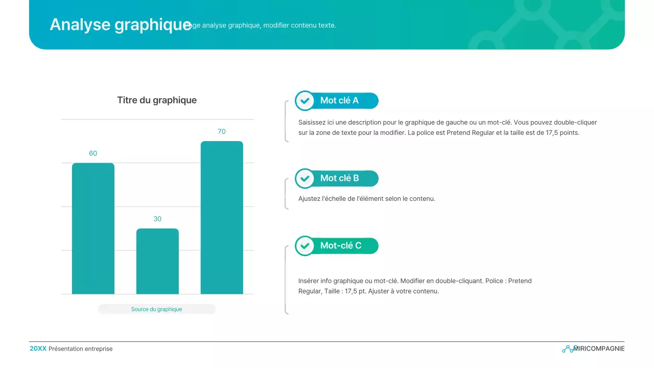 Présentation d'entreprise simple en dégradé de bleu clair et de vert