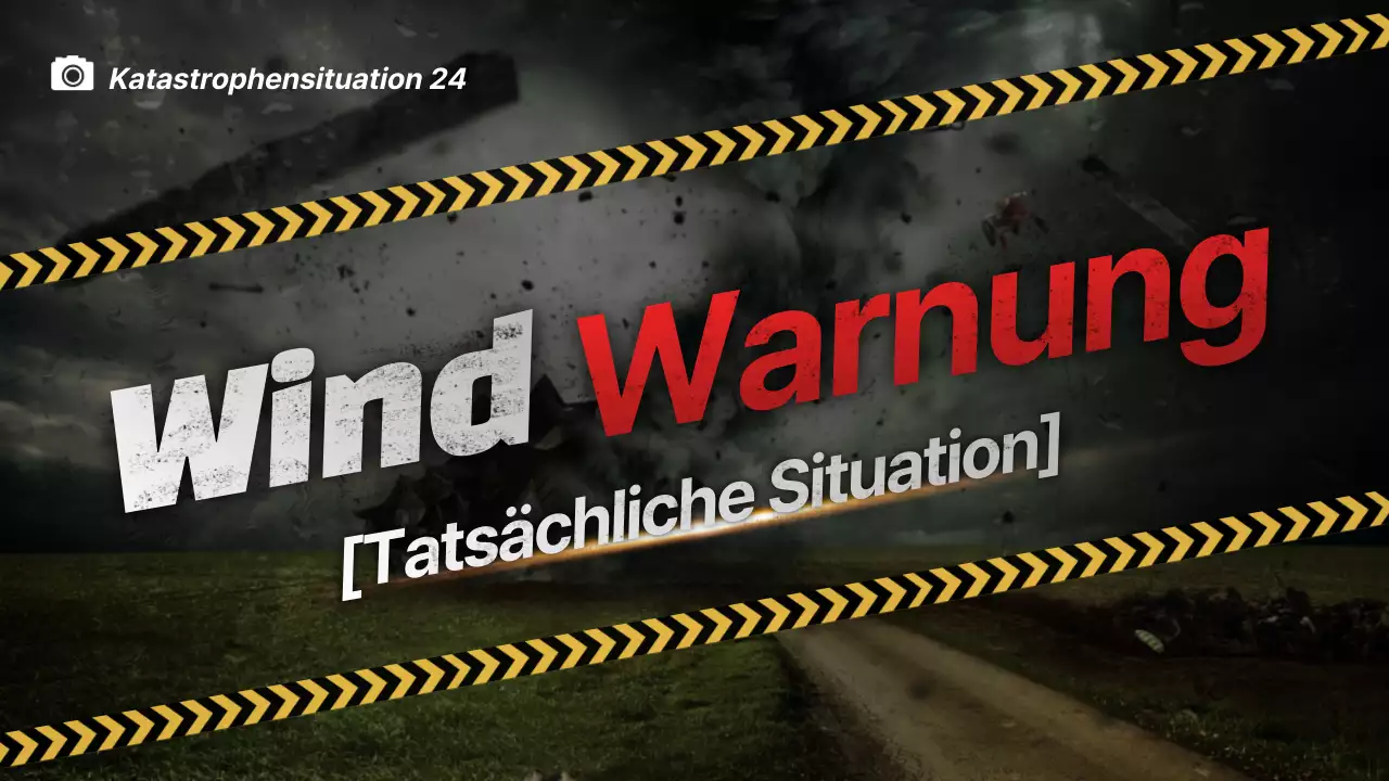 High Wind Warnung Thema mit Foto Hintergrund Gefahr Warnung Konzept