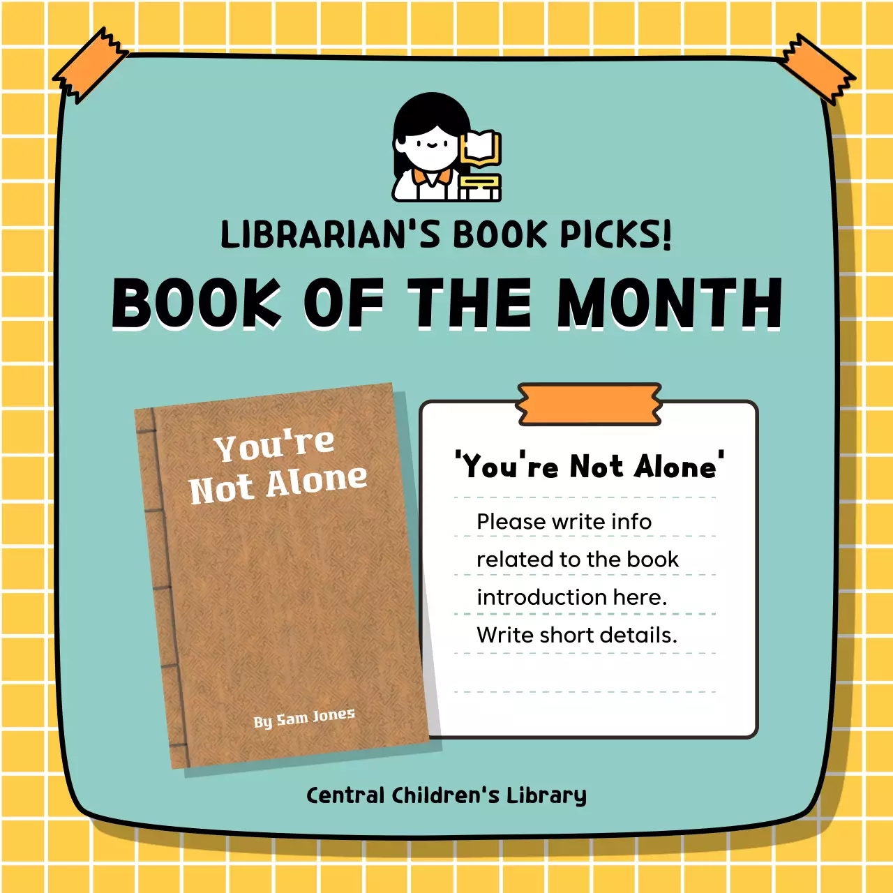 Yellow Simple Book Announcement Instagram Post