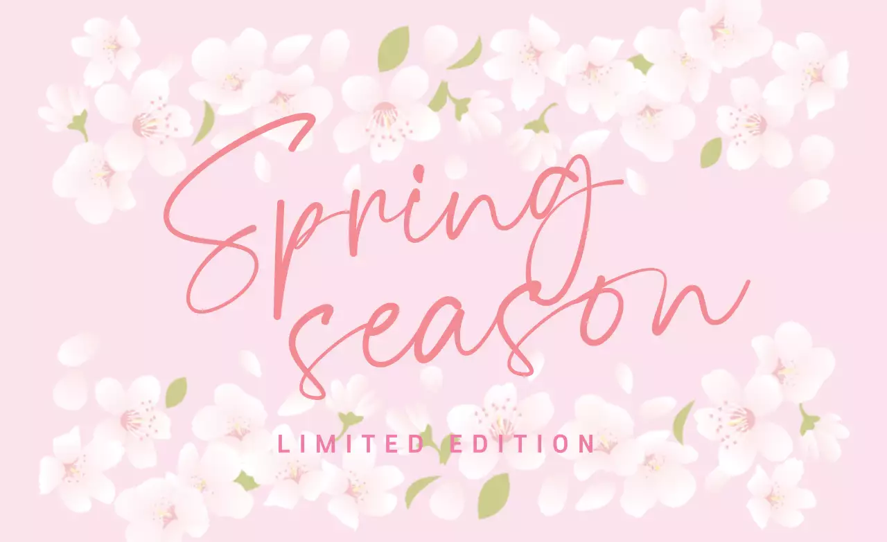 Pink Illustration Cuteness Spring Revised Edition Label