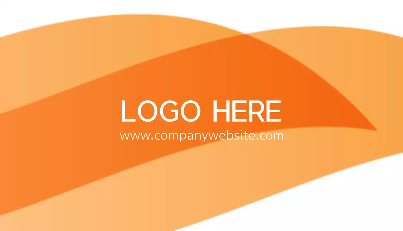 オレンジ シンプル ビジネス 名刺