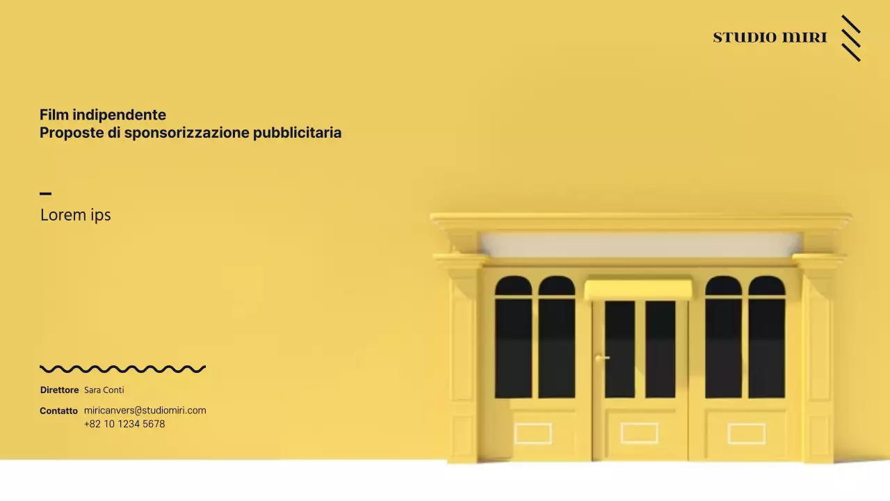 Proposta di sponsorizzazione pubblicitaria di un film colorato