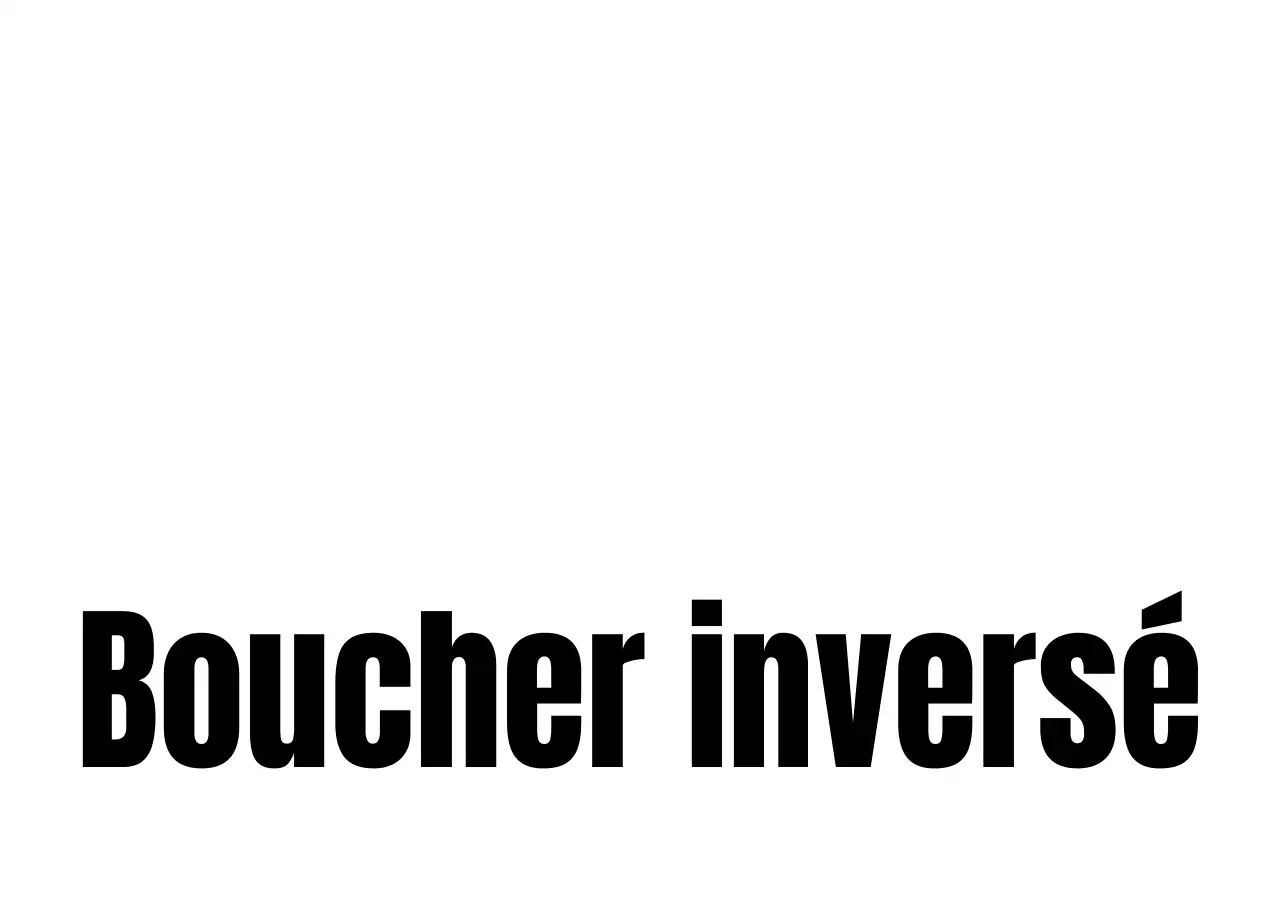 Illustration épurée du logo de la boucherie en blanc et noir