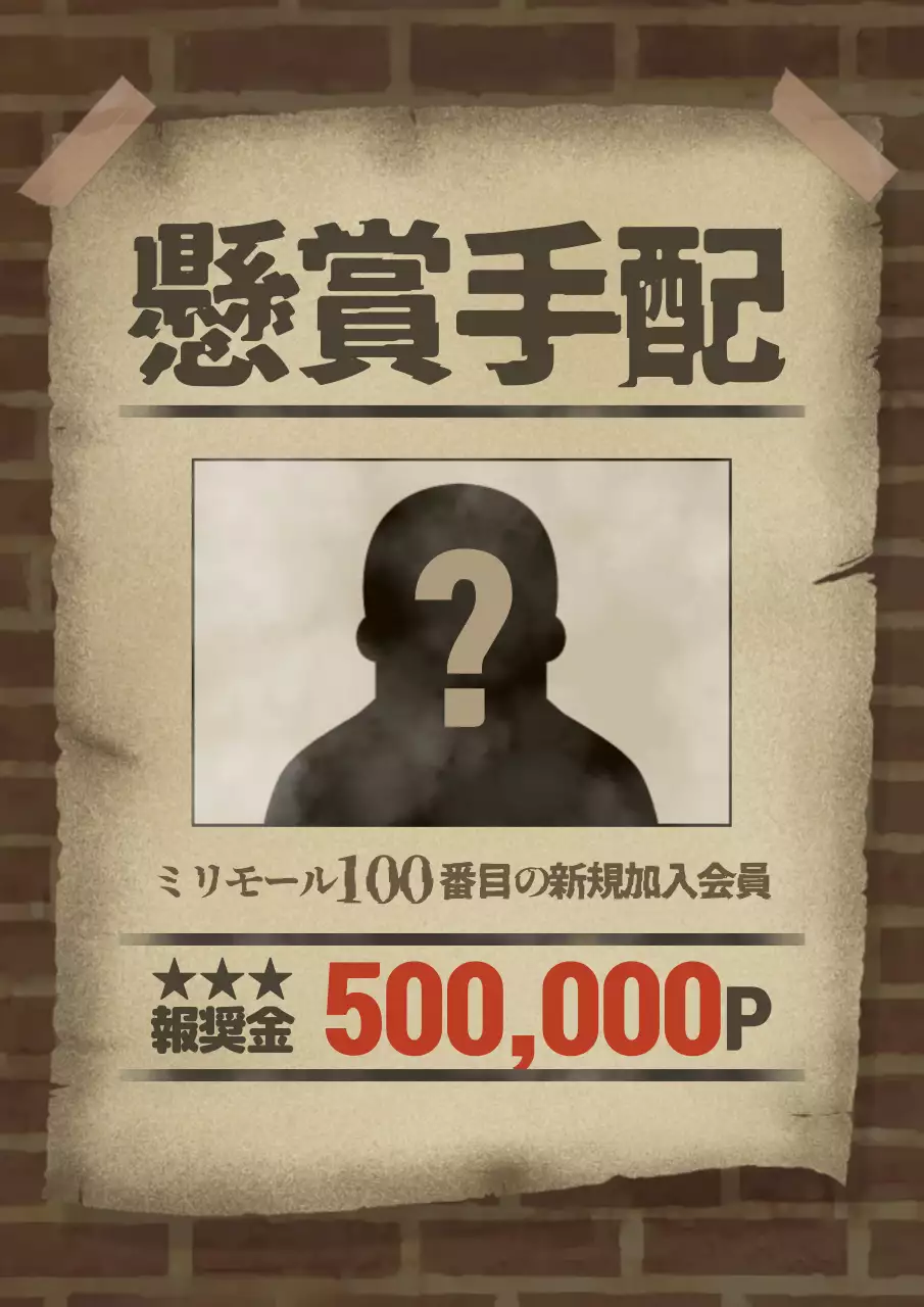 ベージュ レトロ 賞金 ポスター