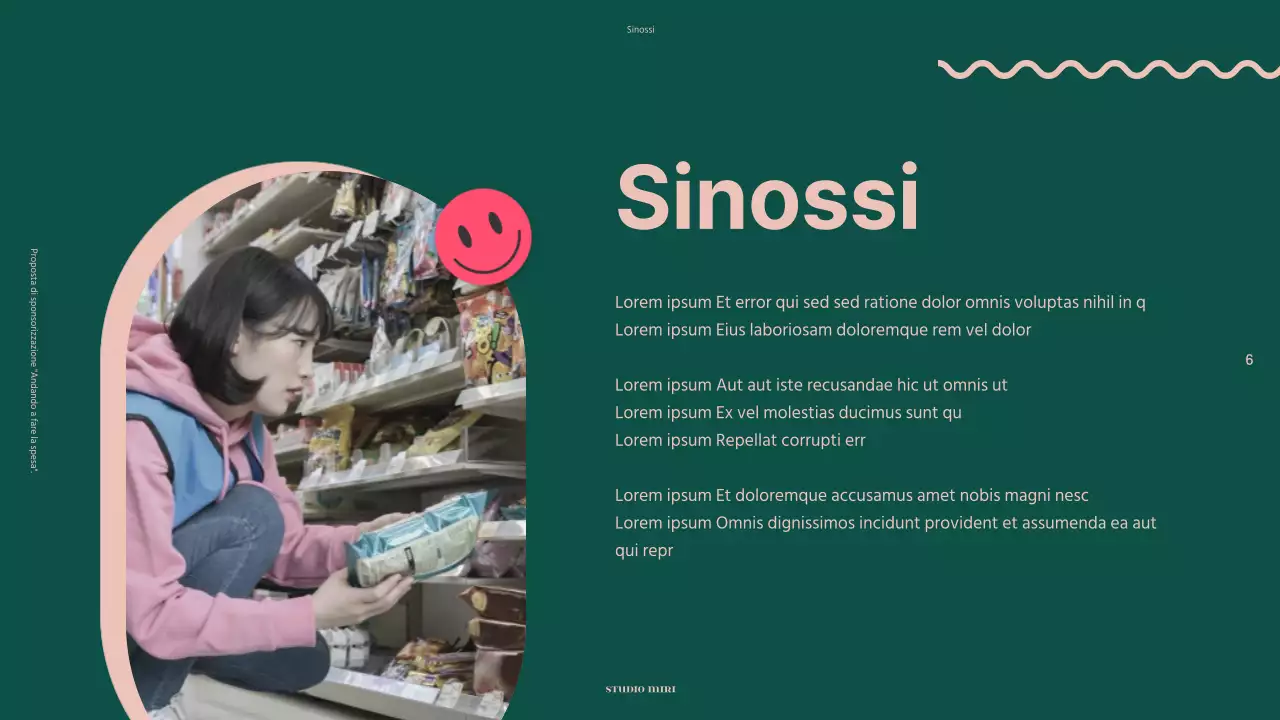 Proposta di sponsorizzazione pubblicitaria di un film colorato