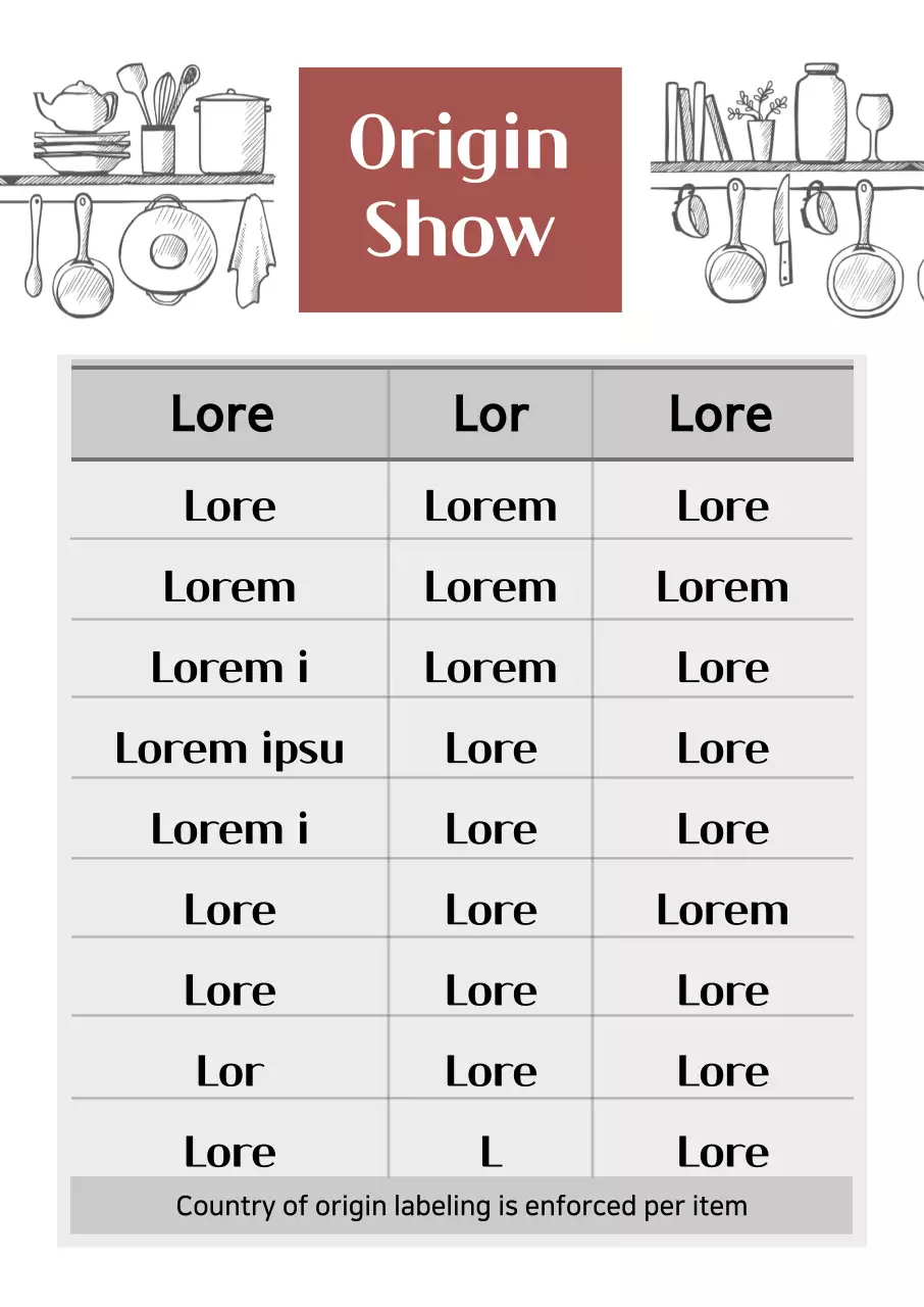 Ilustrasi merah asal restoran bersih