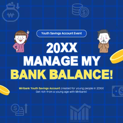 Blue Trendy Savings Promotion Social Media Post