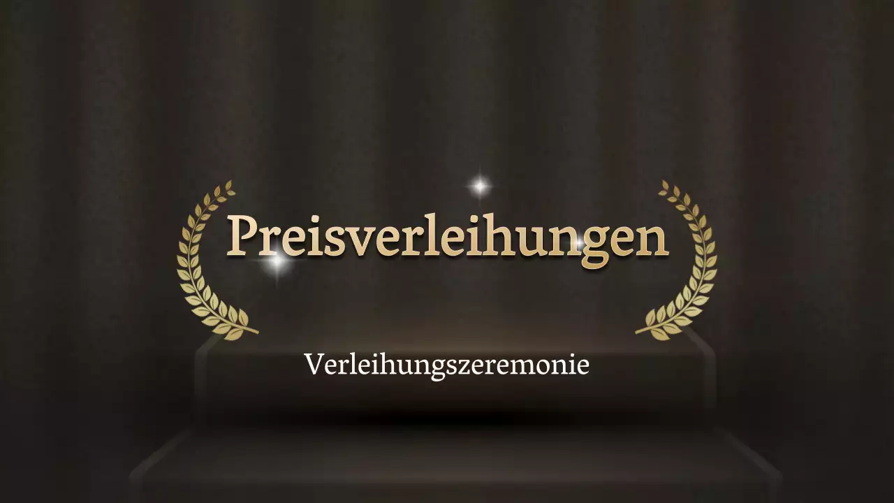 Ein Konzept für eine Soiree zur Preisverleihung in Gold und Schwarz