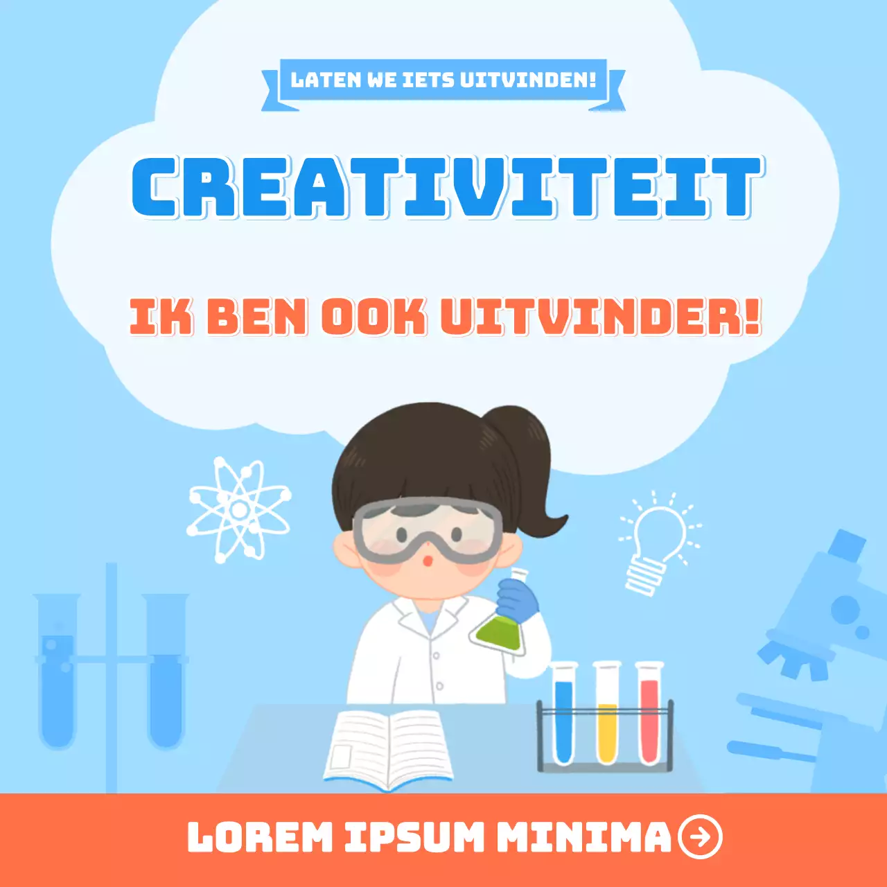 Uitvinding in lichtblauw rood Sociale media