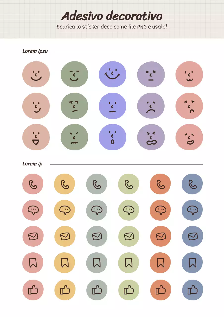 Simpatici adesivi concettuali GoodNote