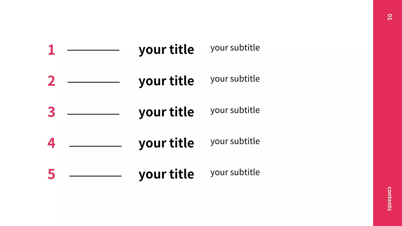 赤 シンプル プロフィール プレゼンテーション