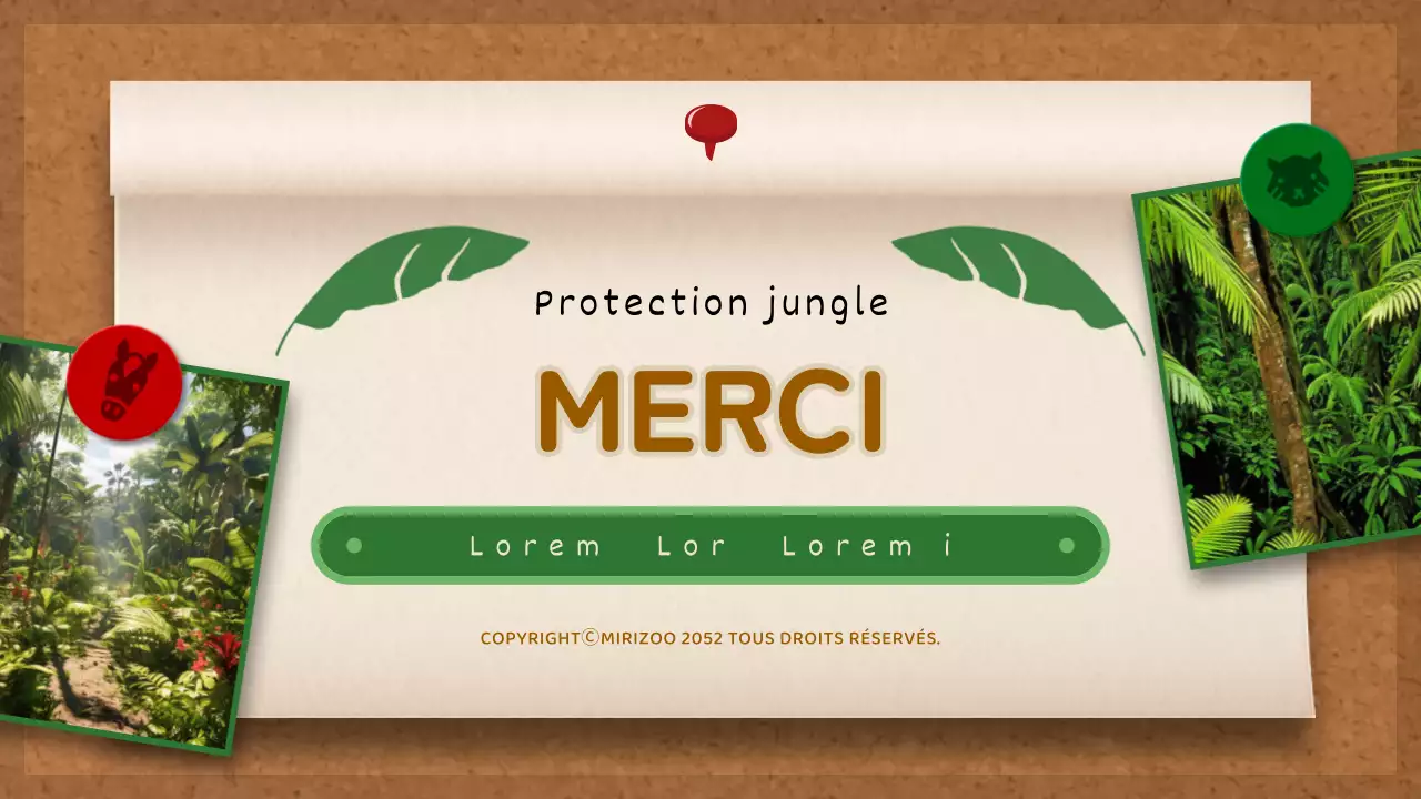 Tableau mémo marron et vert Concept Jungle Story