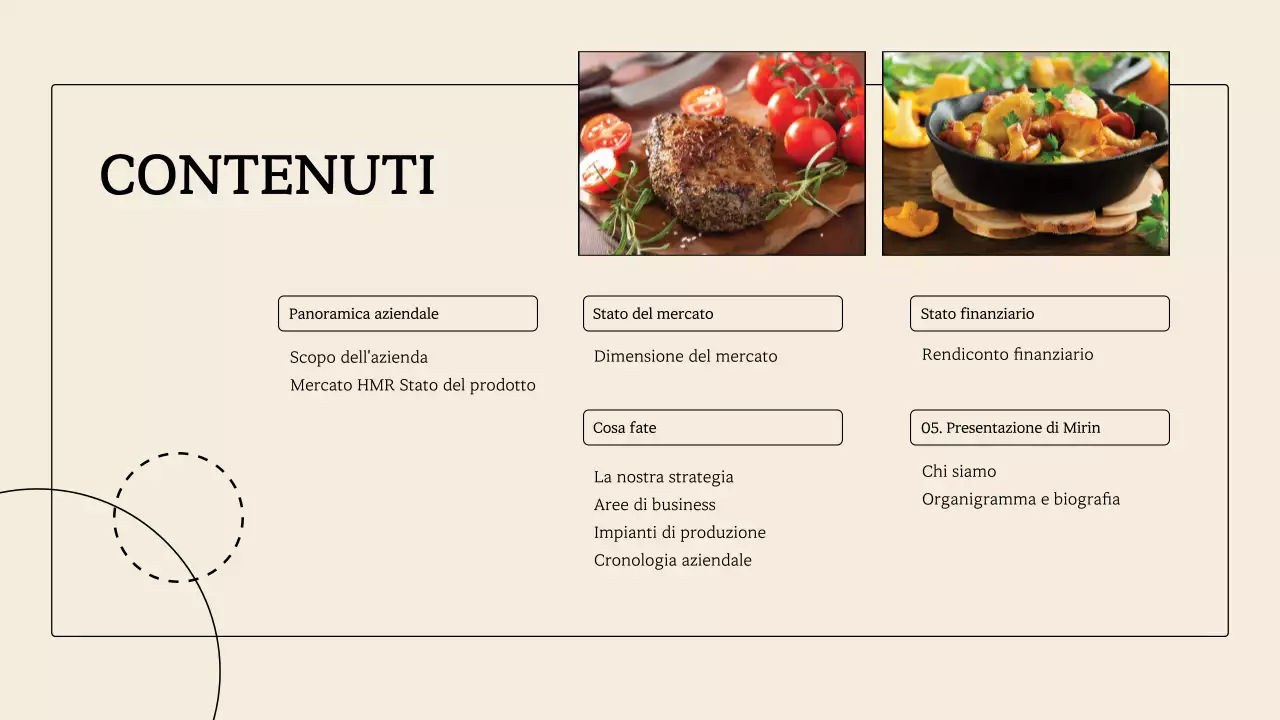 Un semplice ponte di lancio RMR per una cena raffinata, nei toni del beige.