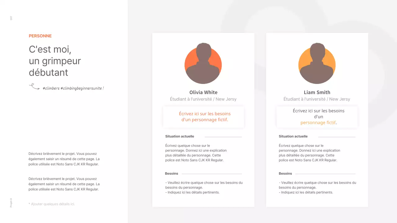 Un portefeuille au concept épuré en blanc et orange