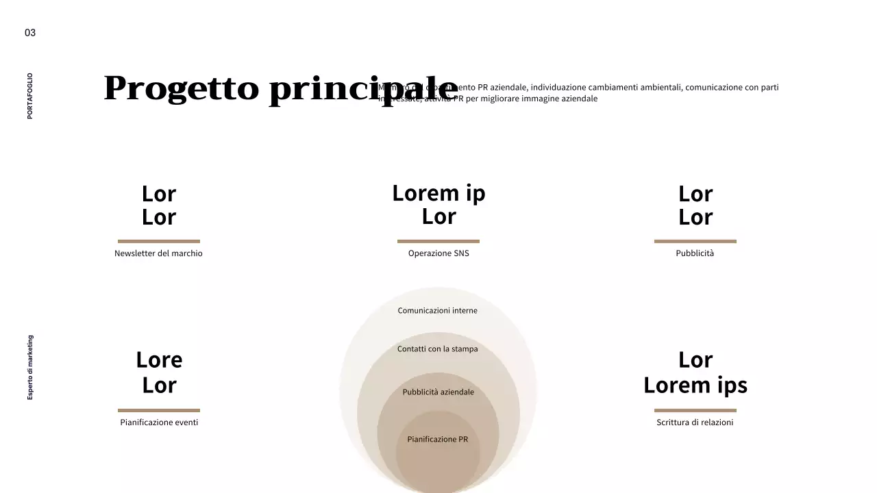 La combinazione di colori neutri, beige e rosa chiaro, della casa del professionista del marketing