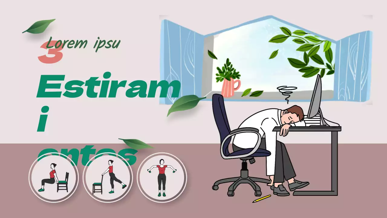 Cómo estirarse en rosa y verde Tema de primavera