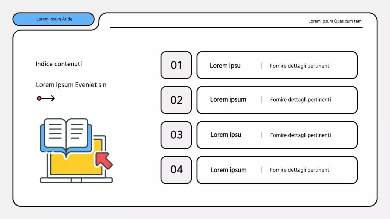 Kit di presentazione dei rapporti di formazione ordinati in blu e giallo