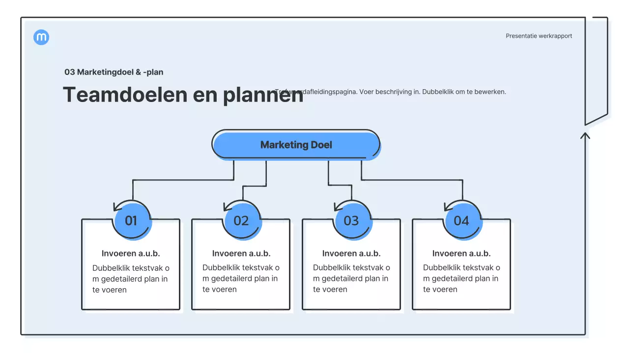 Puntvormen met lichtblauwe pijlen zakelijke presentatieset