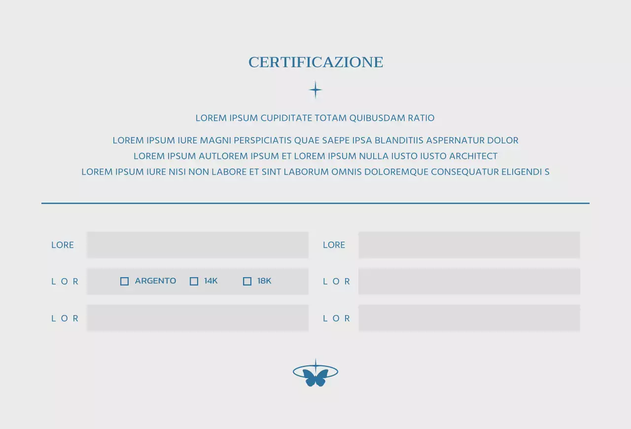 Un marchio di gioielli con un concept rilassante in blu e grigio