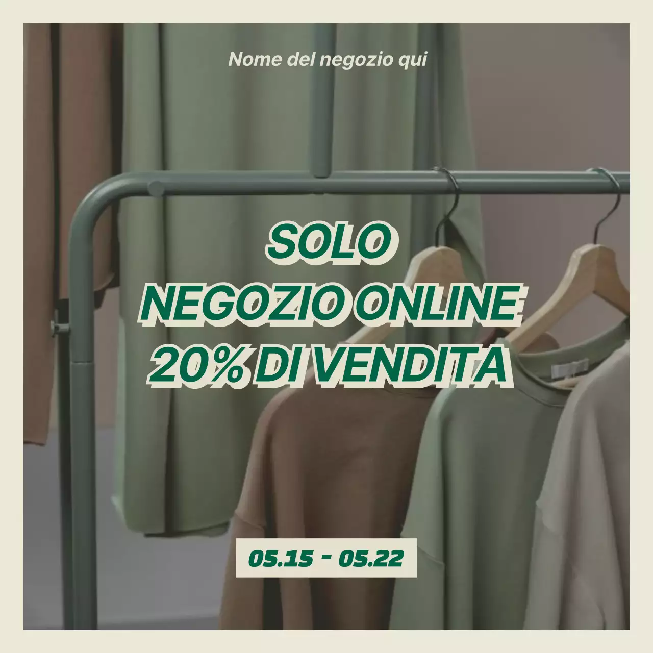 Pacchetto di layout in verde e avorio