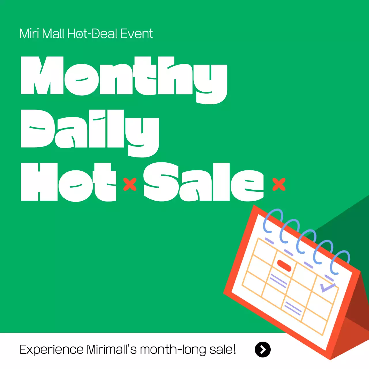 Green Bold 세일 프로모션 소셜 미디어 게시물