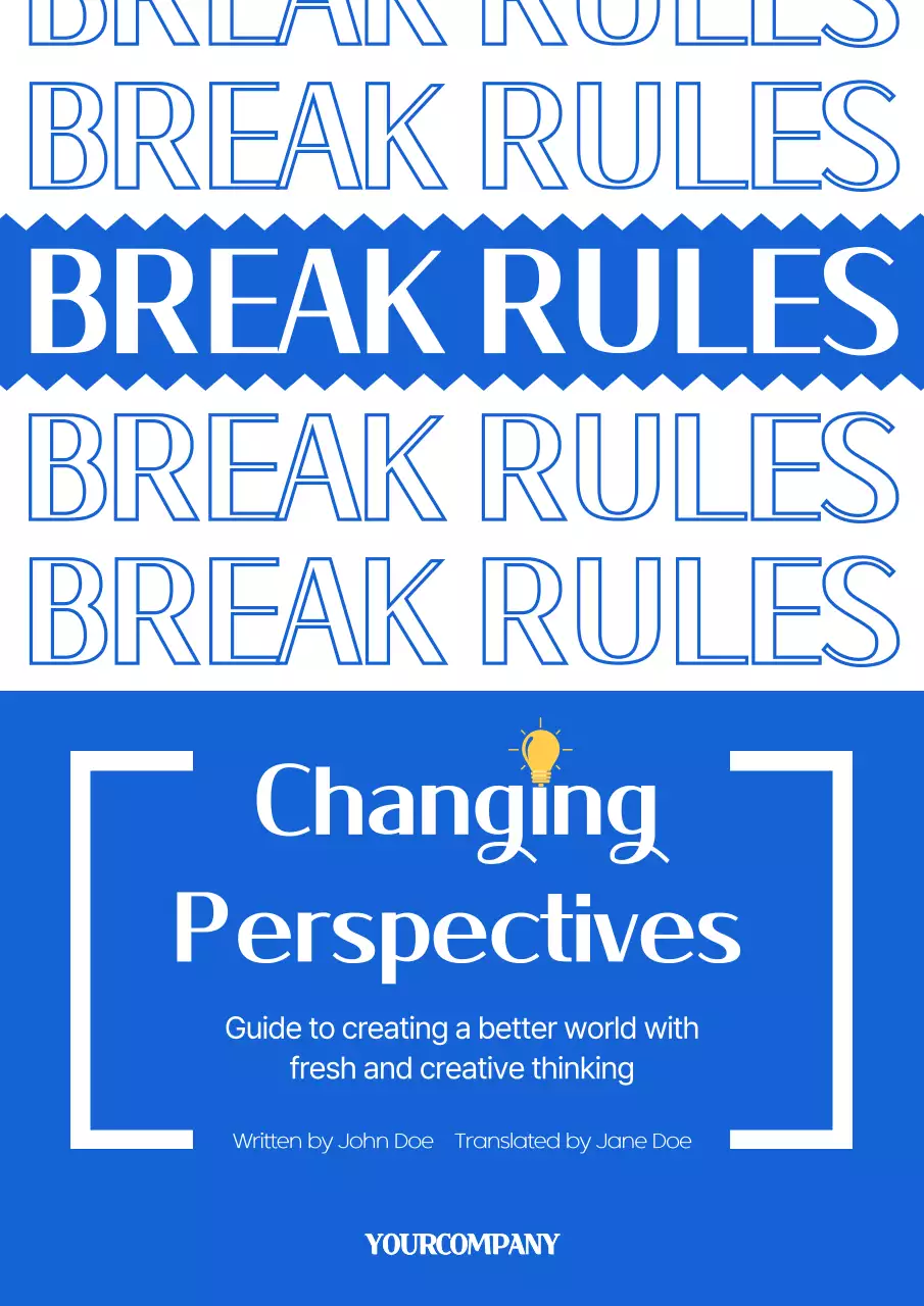 Blue Modern Creativity Guide Book Cover