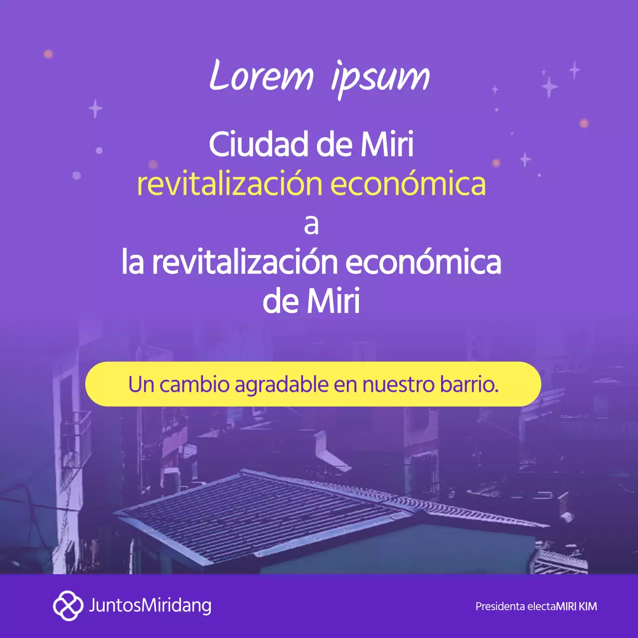 Mensajes morados de agradecimiento por las elecciones locales en las redes sociales