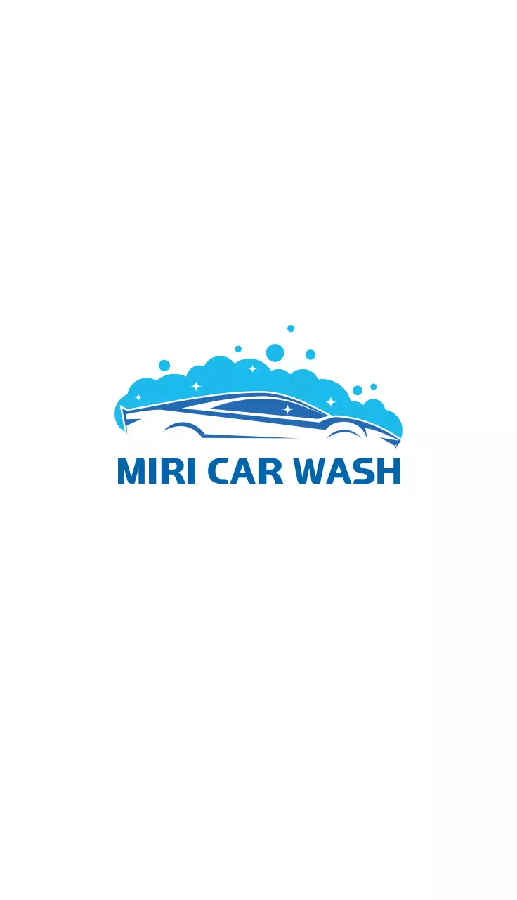 Kartu Nama Promosi Cuci Mobil Modern Biru