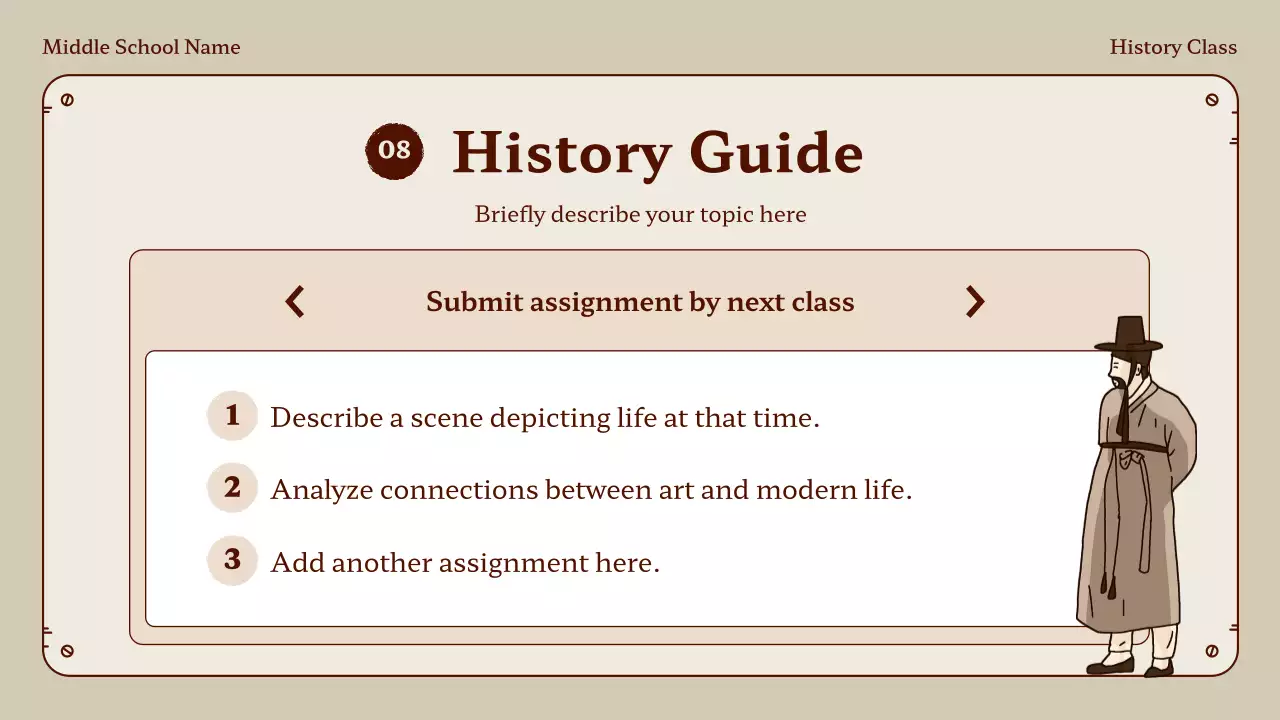 Beige Traditional History Class Presentation