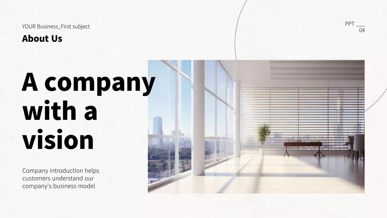 화이트 미니멀리스트 비즈니스 프레젠테이션