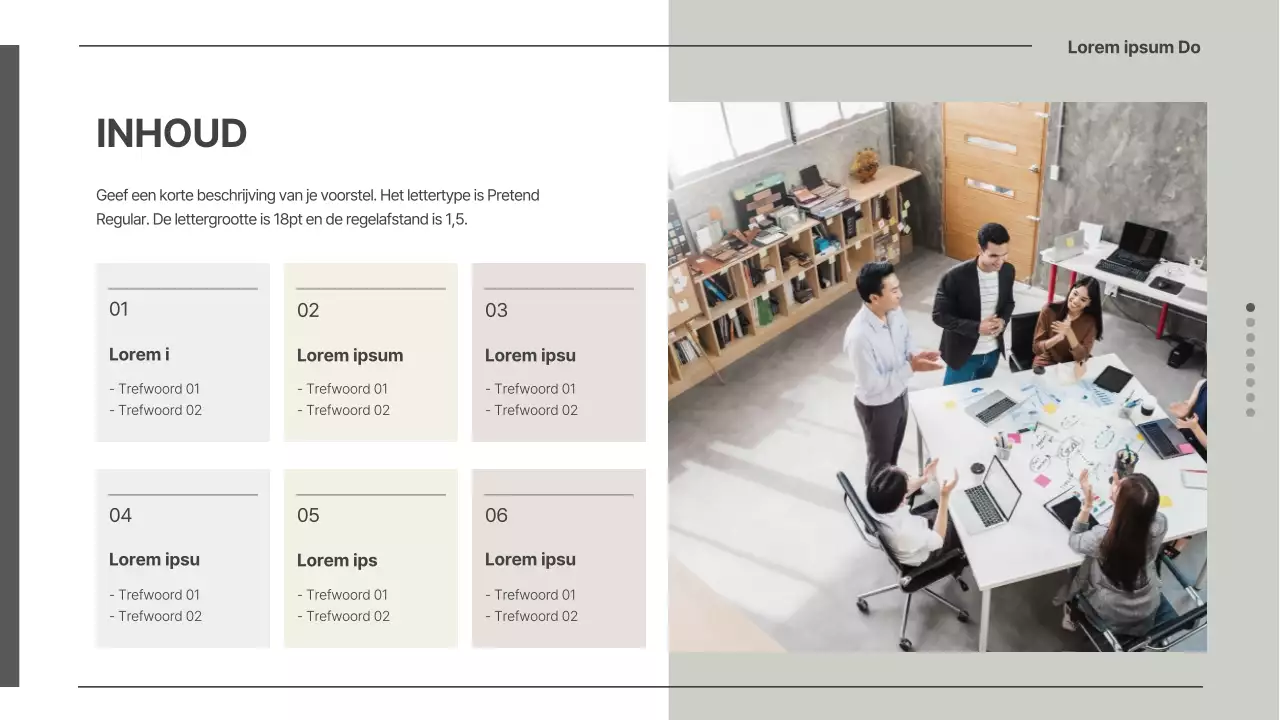 Zakelijk MBTI lesvoorstel in lichtbeige en groen