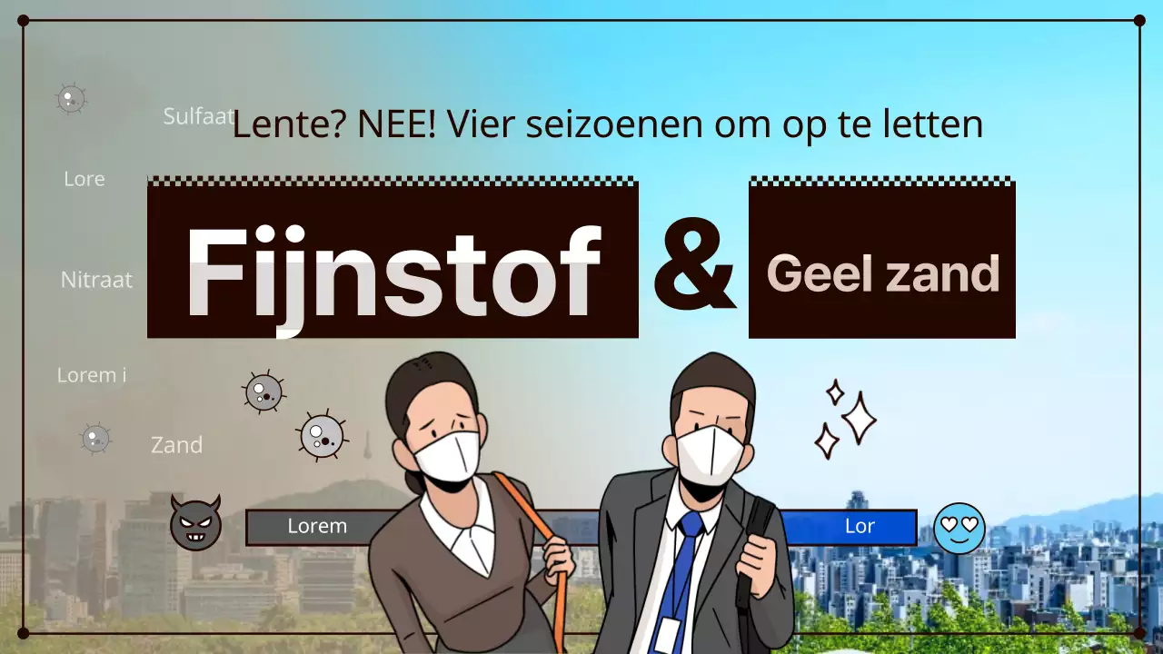 Let op blauwe en bruine zwavel en fijne deeltjes