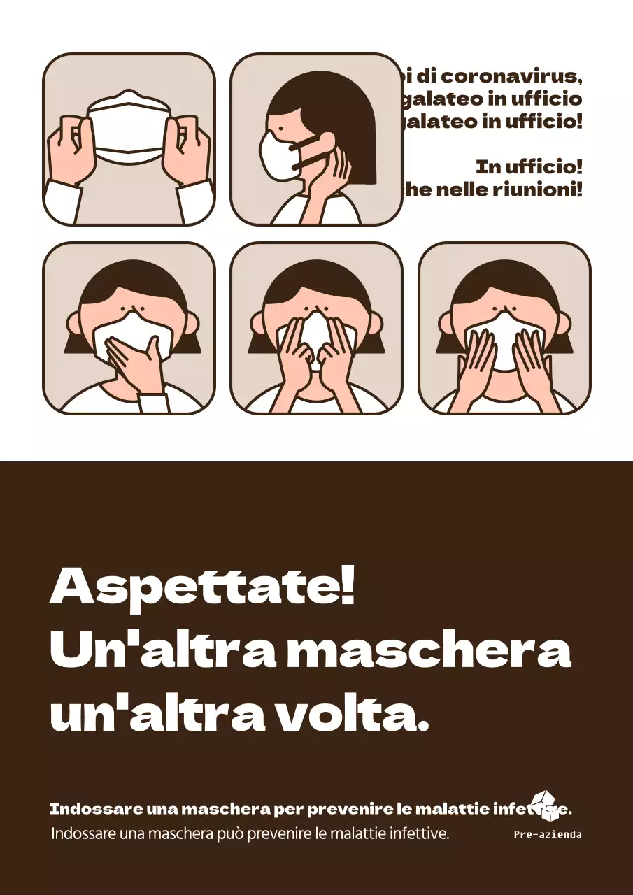 Simpatico poster illustrato di cultura organizzativa in marrone