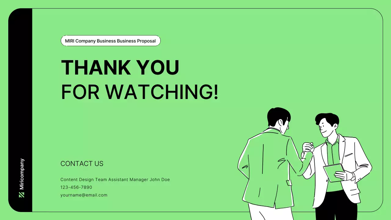 Business illustration with simple lines and green color