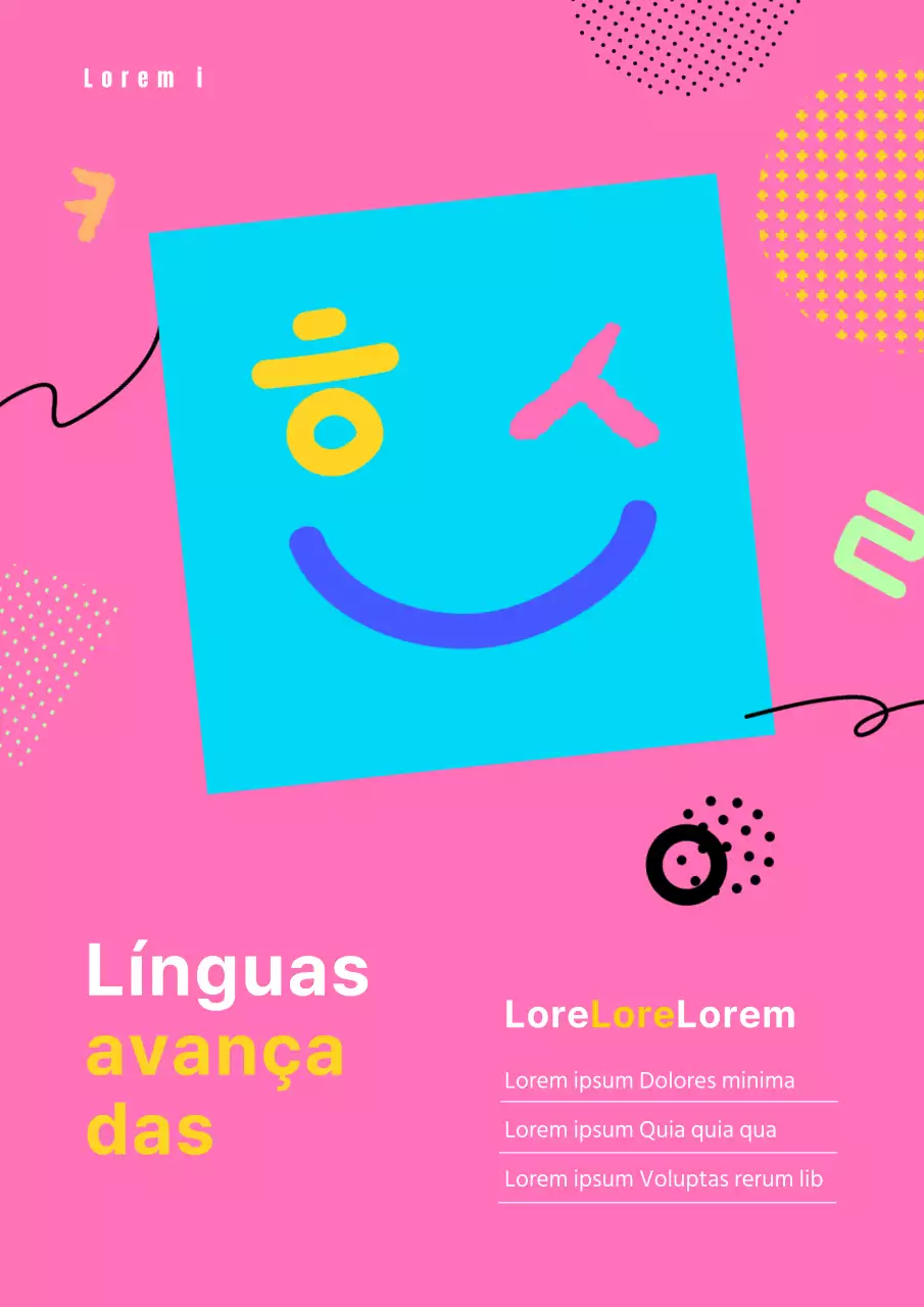 Referência para o questionário SATs do ensino secundário e primário de consoantes e formas geométricas em cor-de-rosa, azul claro e amarelo.