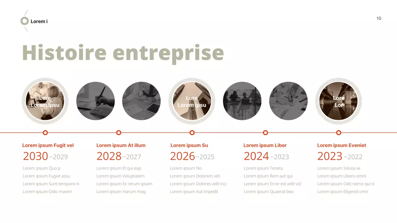 Proposition commerciale avec une touche de brun-rouge